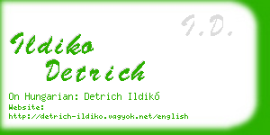 ildiko detrich business card