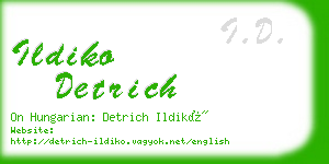 ildiko detrich business card